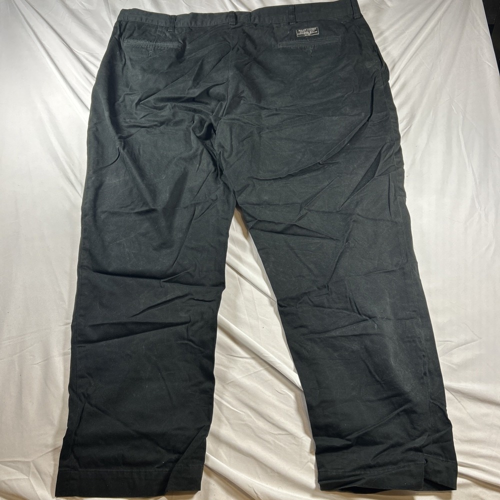 VTG Polo Ralph Lauren Prospect Pants Mens 46x30 Black Classic Chino 100% Cotton - Picture 4 of 7